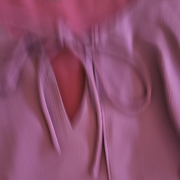 Ann Taylor Red Ruffled Tie Front Blouse - Picture 5 of 8